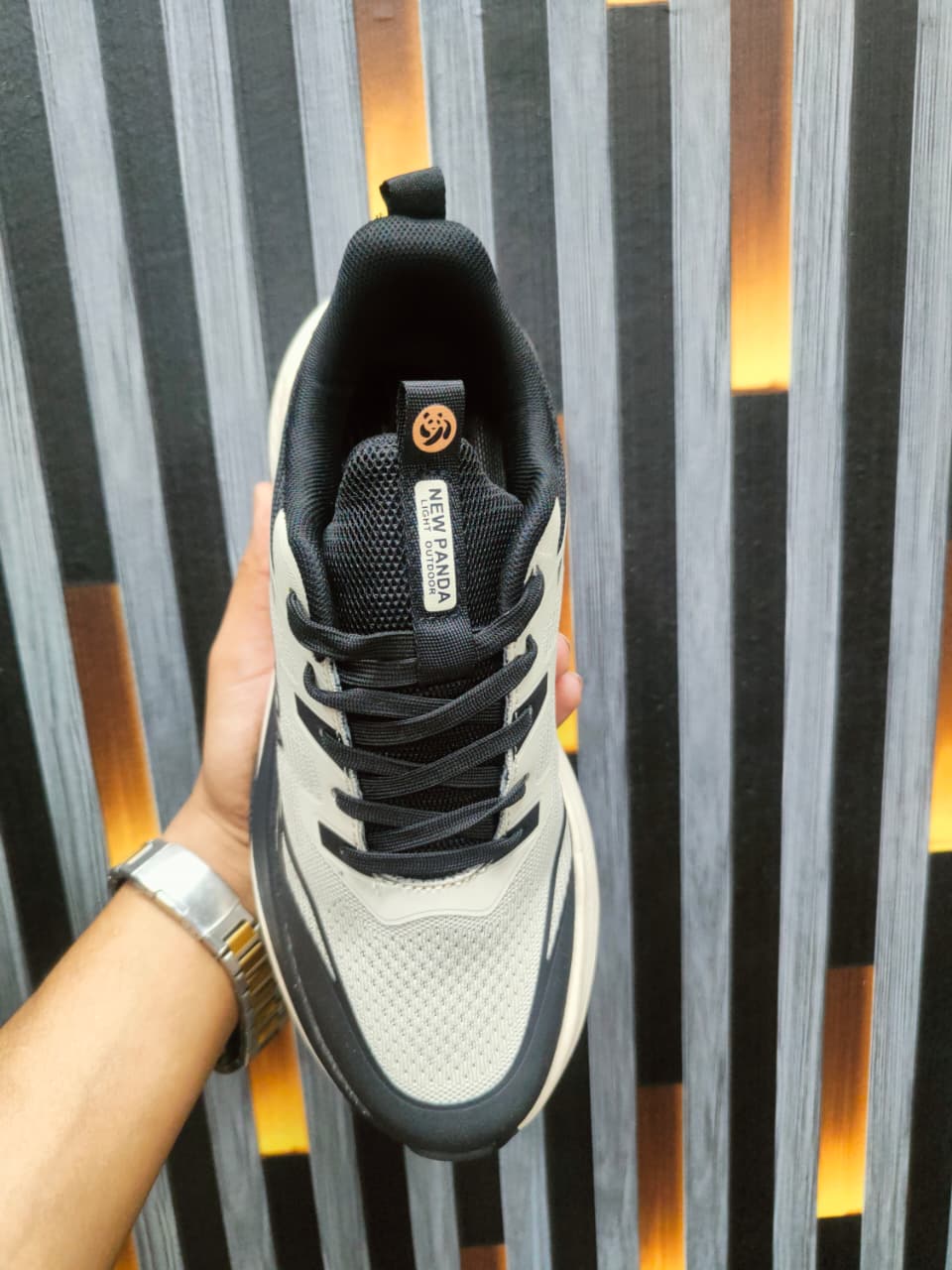 Men’s Running Sneakers-Cream image 4